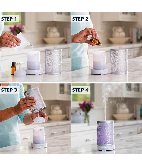 Ультразвуковой аромадиффузор Серебряные листья, Candle Warmers