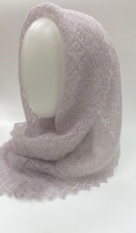 Оренбургский пуховый палантин П3-15050-06 магнолия