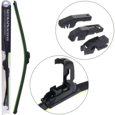 Щетка стеклоочистителя бескаркасная LKS-1 600 мм/24» (1 шт., 3 адаптера)