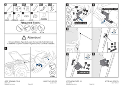 Газовые упоры капота Rival для Jeep Wrangler JK 2007-2018, 2 шт., 2A.ST.2703.1