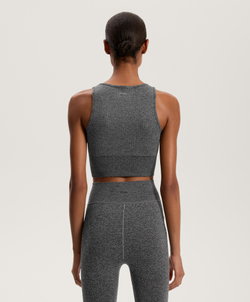 Oysho Бесшовная майка Tank top, темно-серый меланж