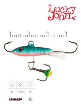 Балансир Lucky John CLASSIC 3 с тр. 30мм/54 блистер