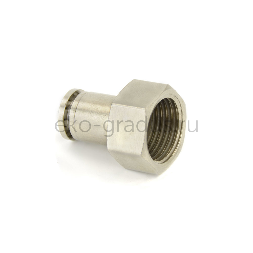 Фитинг под быстросъем 10мм, ВР 1/2 никелированный
