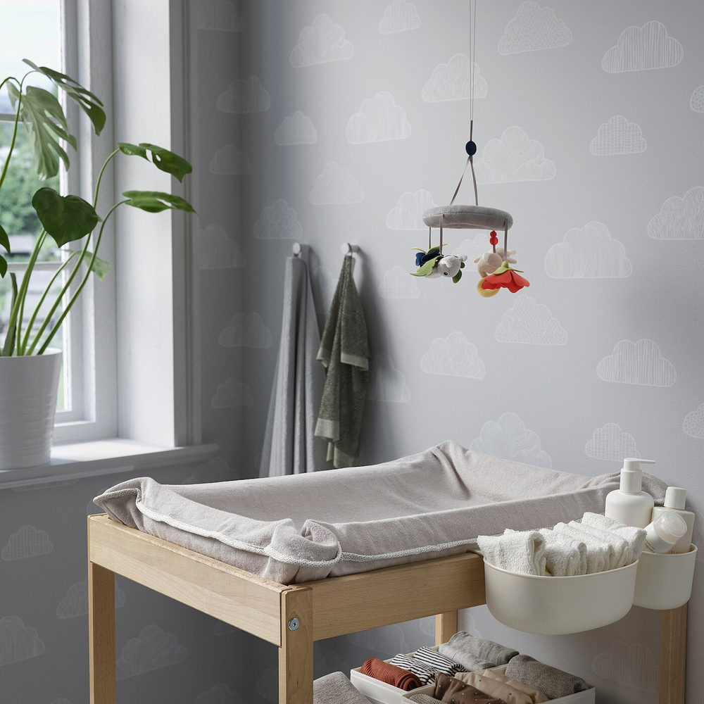IKEA SKÖTSAM  (ИКЕА СКÖТСАМ)  -  Чехол для пеленального коврика, серый, 83x55 см