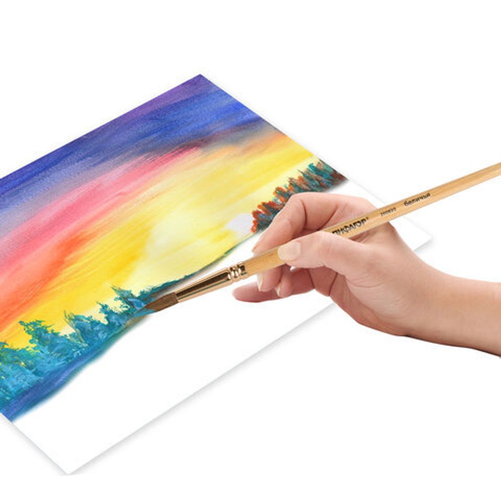 Кисть ПИФАГОР, беличья, круглая, № 6, 200820