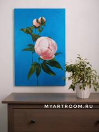 Интерьерная картина "Розовый пион"