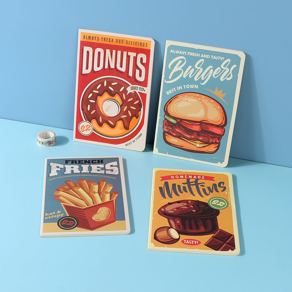 Скетчбук 205×135 мм, Food Posters