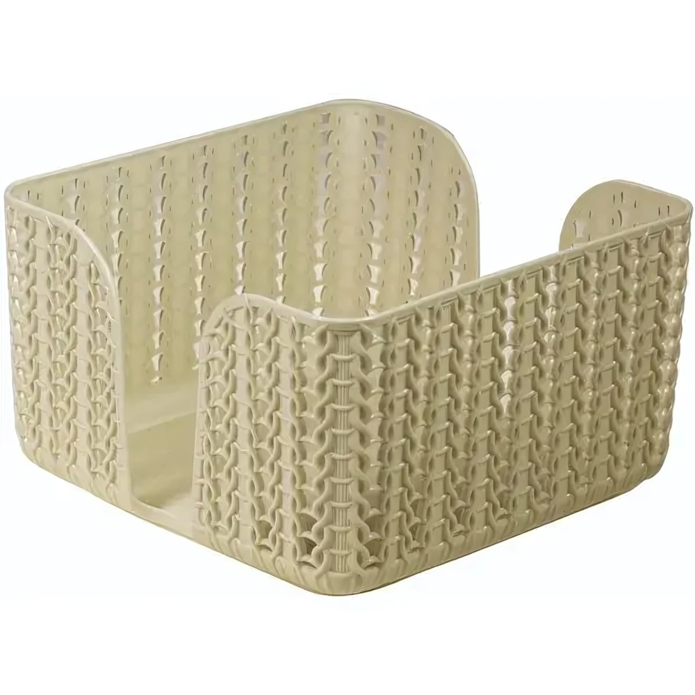 Салфетница ВЯЗАНИЕ белый ротанг 0,085,14х0,14м