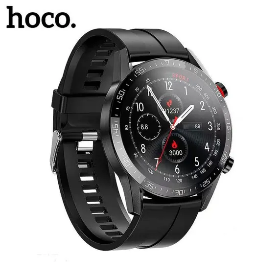 Смарт-часы Hoco Y2, 1.3", 240х240, IP68, BT3.0+4.0, 290 мАч, поддержка вызова,шагомер,черные