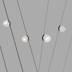 DK5541-WH+BK Поворотный светильник для трека-ремня Belty, серия Spot, со светодиодом, D100*H107мм, 48V DC, 12W, RA90, 38°, 3000K, IP20, белый с черным, алюминий