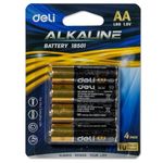 Батарейки Deli, АA LR-06, 4шт/упак