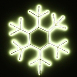 Фигура светодиодная, «Снежинка» гибкий неон, 40 см, Белый (постоянное свечение)