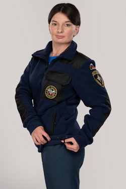 Куртка флисовая женская МЧС (с шевронами)