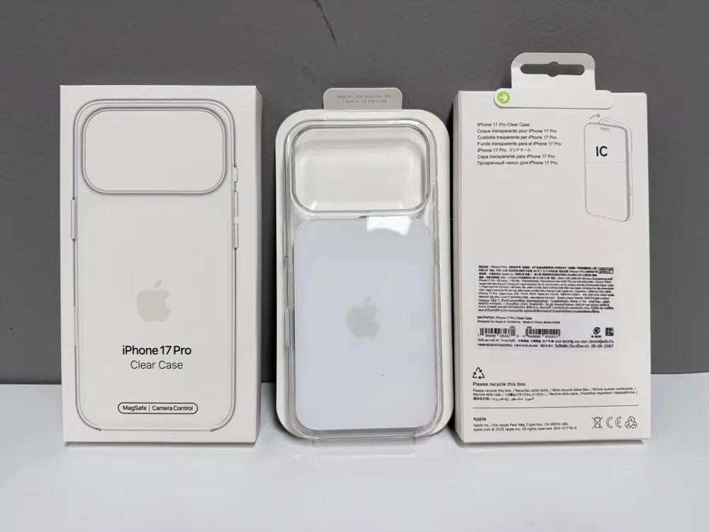 Clear case с КНОПКОЙ и анимацией для iPhone 17 Pro Max