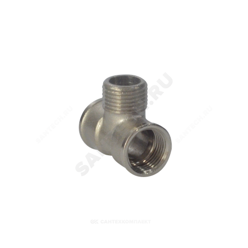 Тройник латунь никель Ду 15 (1/2") ВР/НР/ВР SantechSystems
