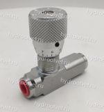 STU-G1/4-1111-1 - Дроссель трубного монтажа c рукояткой, G1/4, с обратным клапаном