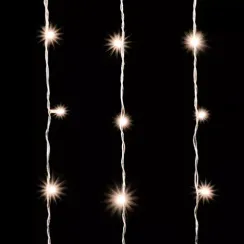 Светодиодный облегченный мерцающий занавес 2*2 м, 220V., 400 теплых белых LED ламп, прозрачный ПВХ, Beauty Led (PCL400NOTBL-10-2WW)