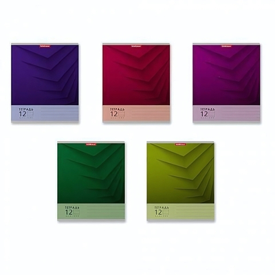 Тетрадь школьная А5 12л линия,ассорти "Duotone Next" (Erich Krause) микс цветов (комплект 5 шт)