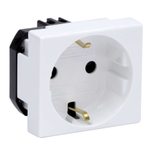 Розетка силовая 2Р+Е, со шторками, «Viva», 2 мод., цвет белый DKC