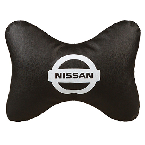 Подушка - подголовник Skyway экокожа 30 х 20 см черная Nissan