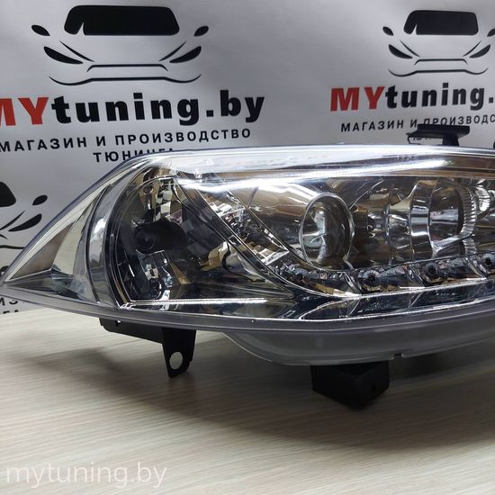 Передние фары daylight chrome для Renault Megane 2(II)