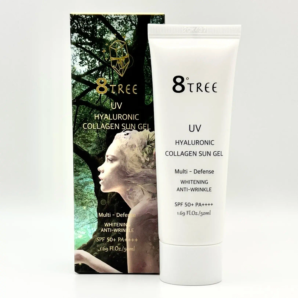 8 Tree Солнцезащитный крем-гель для лица UV Hyaluronic Collagen Sun Gel SPF50+/PA+++, 50ml
