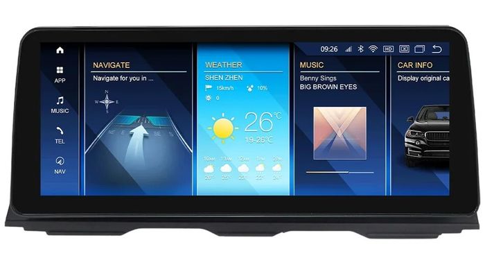 Магнитола для BMW 5 (F10) 2010-2012 CIC - Kuberg MKD монитор 12.3", Android 11, Быстрая, CarPlay, 4G SIM-слот