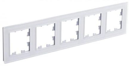 Рамка 5-м AtlasDesign Nature органич. стекло бел. SE ATN320105