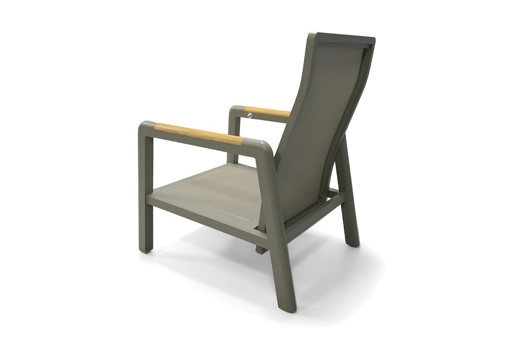 "Бари" кресло, каркас алюминий, цвет светло-серый