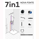 Душевая система KLUDI NOVA FONTE 208313915 черный матовый