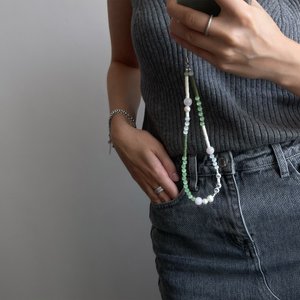 Green phone strap