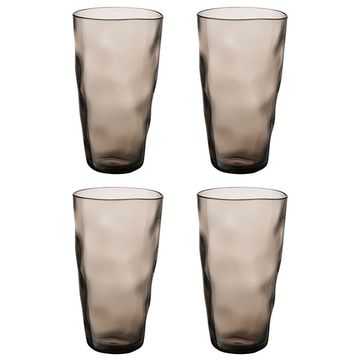 Набор стаканов из акрила hollow, 550 мл, серо-коричневый, 4 шт.