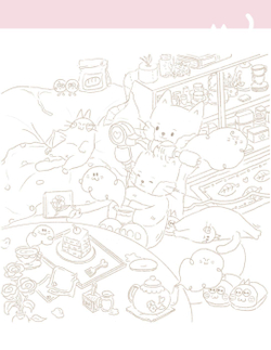 Happy Day Coloring book of Cat Buckwheat. Coloring Book