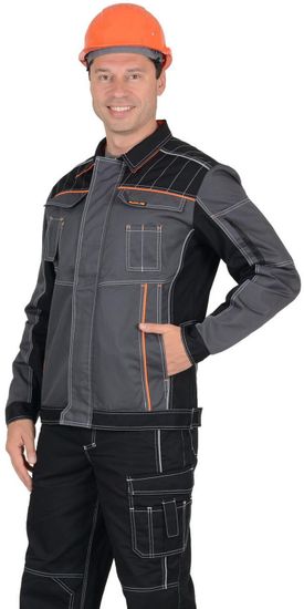 Куртка "Сириус-Престиж" (т.серый/оранжевый)