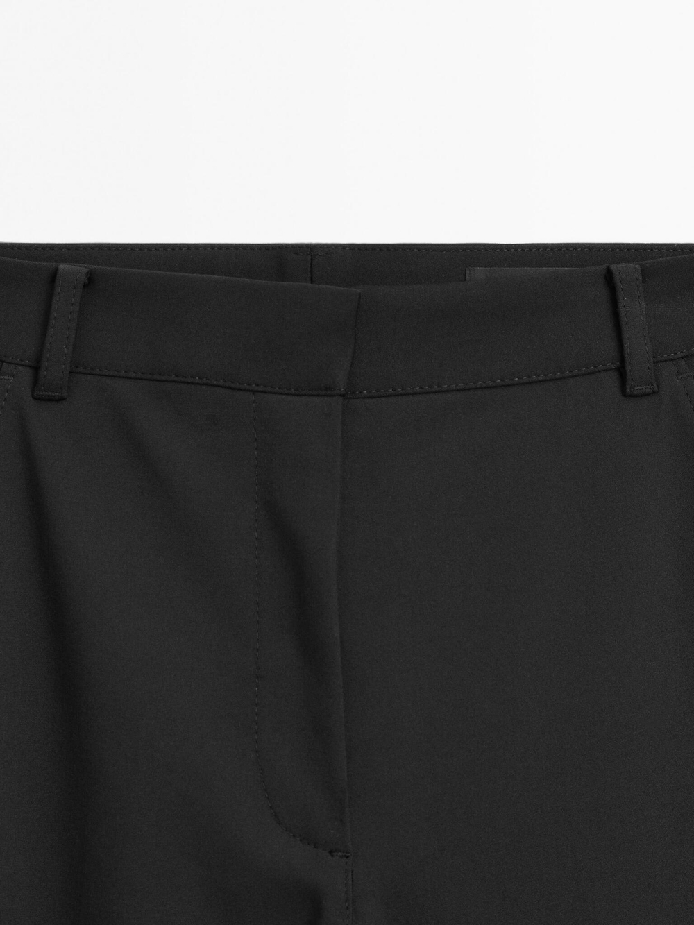 Massimo Dutti Расклешенные брюки-стрейч, черный