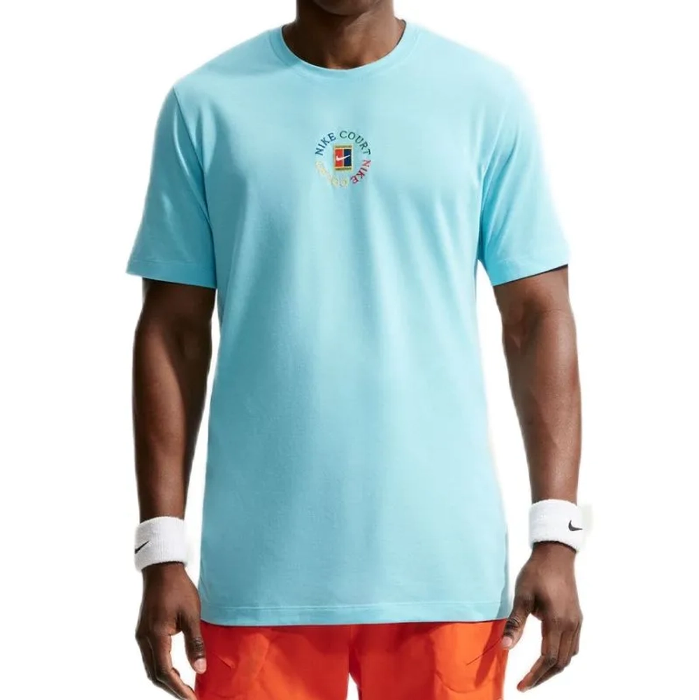 Теннисная футболка Nike Court Dri-Fit Heritage - blue gaze