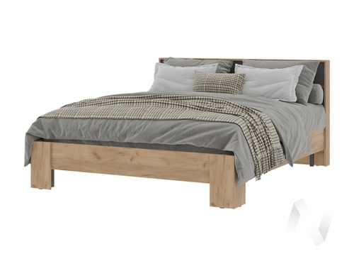 Кровать 1.6х2.0 КР 03 МС Хелен ЛДСП (дуб крафт золото/серый графит)