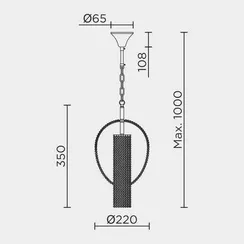 Подвесная люстра MODELUX ML.317.1 BS
