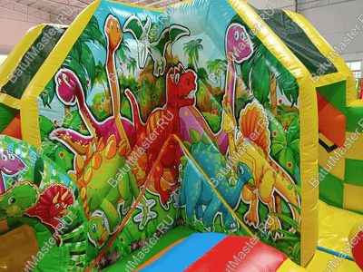Коммерческий надувной батут "Парк динозавров" 5*5*2,8 м