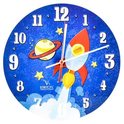Часы настенные из акрила "Ночная ракета"