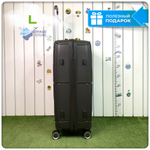 Большой чемодан L'Case Doha, темно-серый