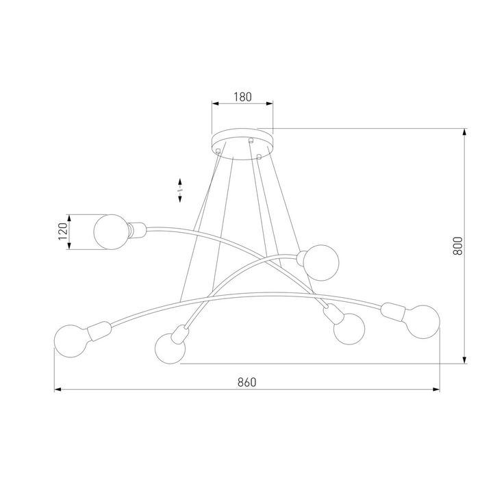Подвесная люстра TK Lighting 2728 Helix Gold
