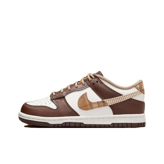 NIKE Dunk Детские Скейтбординги Низкие Белые-коричневые Унисекс