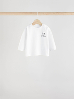 Лонгслив для малышей Next E48-162, 3 шт., Бежевый, Белый, Серый