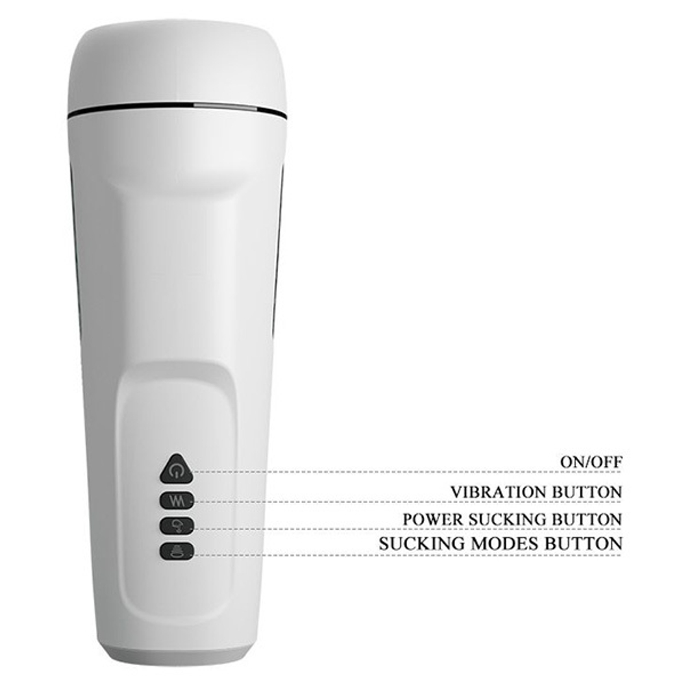 Вибромастурбатор 25см с функцией всасывания Pretty Love Sienna BM-00900T75ZC