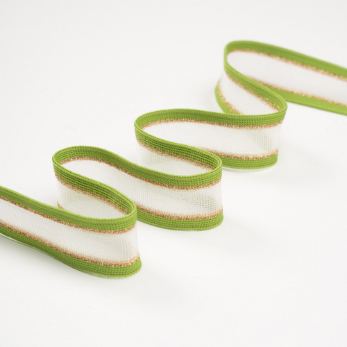 Тесьма/Декоративная/К9359 зеленый мононить