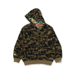 A Bathing Ape X Clot Camo Shark Full Zip Худи зеленый