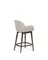 Полубарный стул Konna 65 см бежевый с ножками из темного ясеня