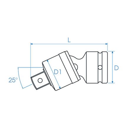 Цена на KING TONY (6798P) Кардан ударный 3/4", с шариковым фиксатором