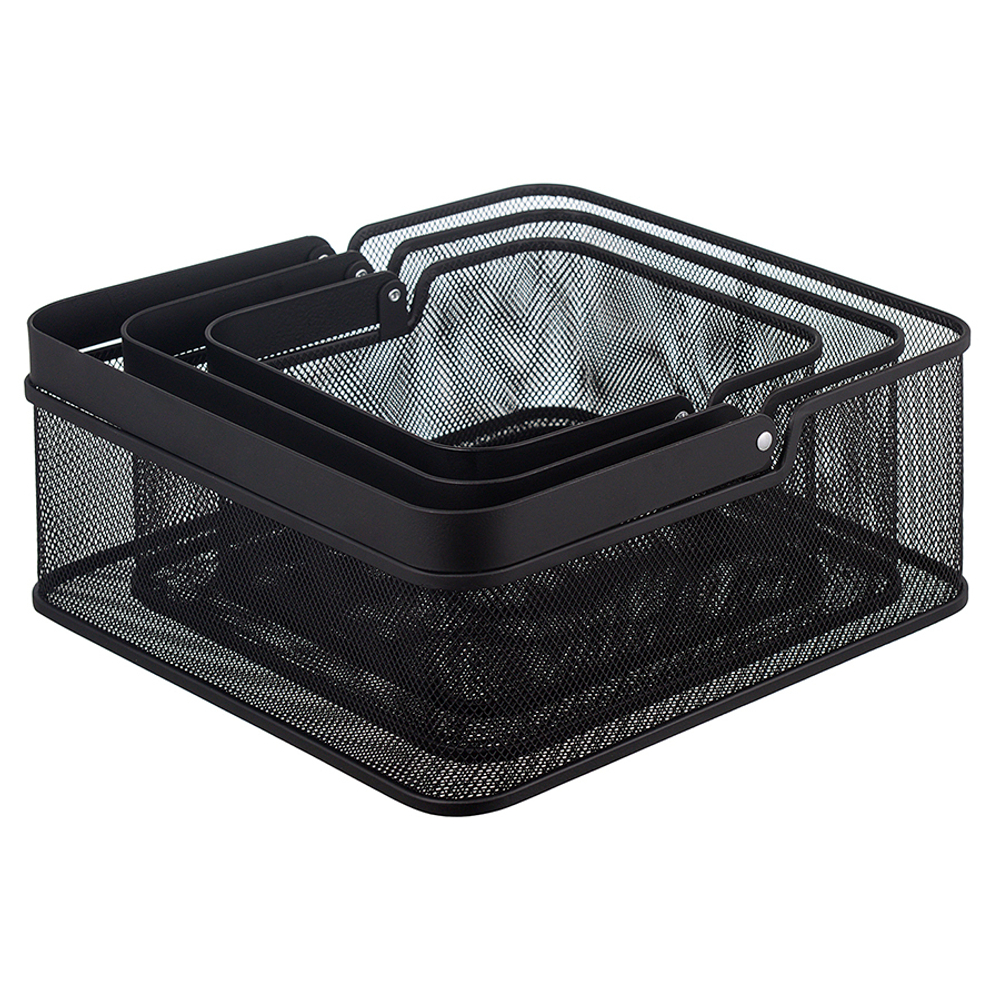 Корзина для хранения ferrant, 25х25х12 см, черная